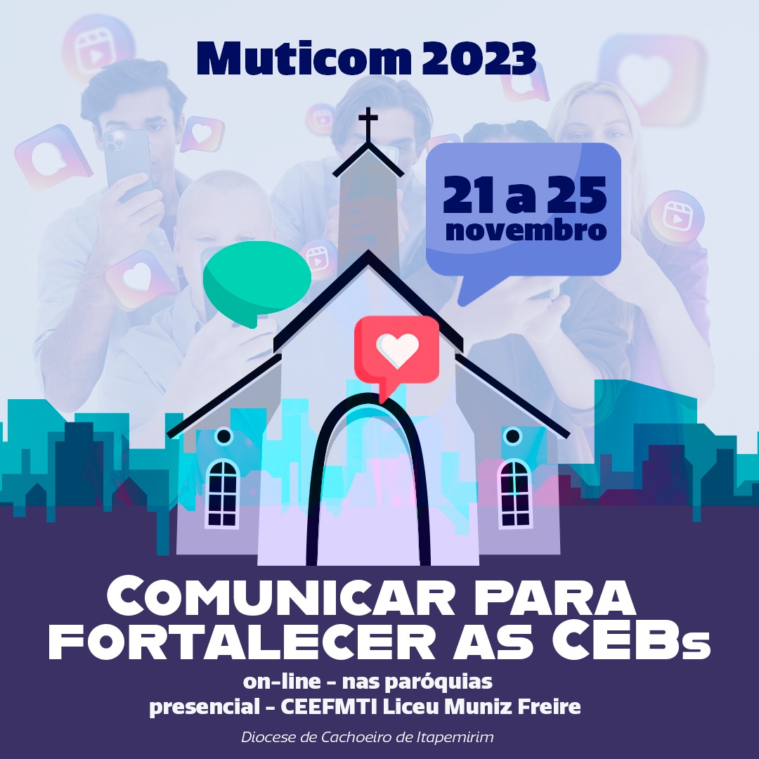 Inscrições abertas para Muticom 2023 da Diocese de Cachoeiro