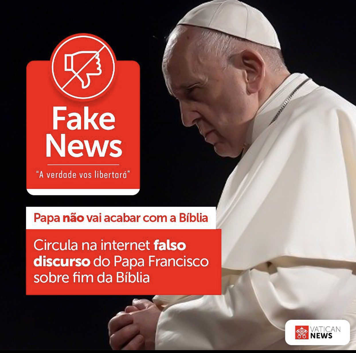 Fake News: Papa não cancelou a Bíblia 