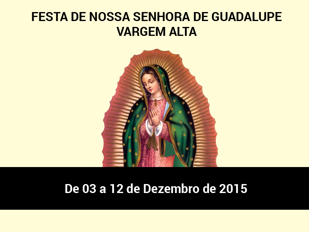 Festa de Nossa Senhora de Guadalupe - Vargem Alta - 03 a 12 de dezembro de 2015.